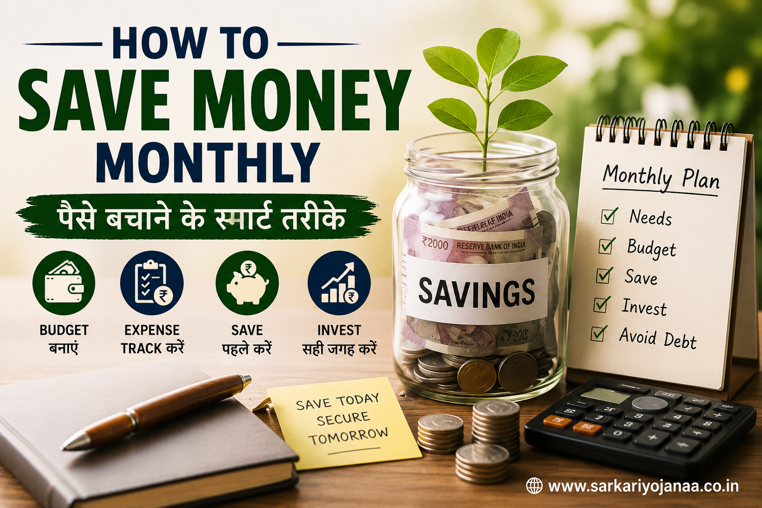 How To Save Money Monthly in Hindi practical money saving tips for Indian families